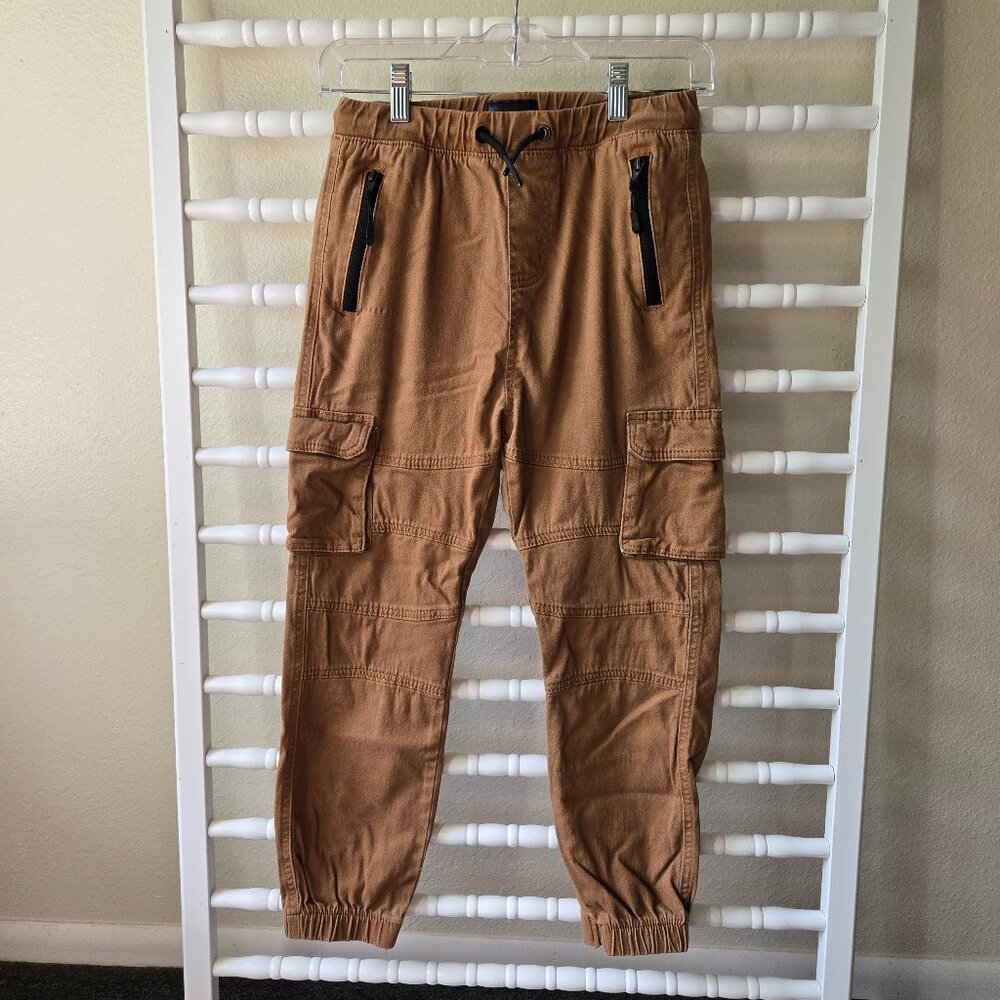 Steve's Jeans Brown Cargo Joggers Kids Size 14 98% Cotton
